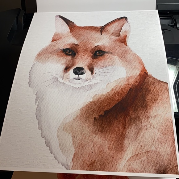 Watercolor Fox Portrait Wall Art Print Poster Unframed - Picture 11 of 15